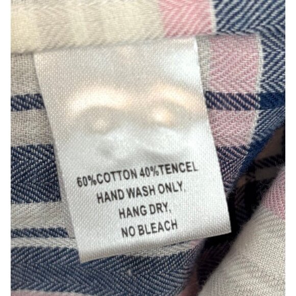 NEW Untuckit The De Toren White Blue Pink Check Plaid Button Long Sleeve XS 0974 - Picture 5 of 7